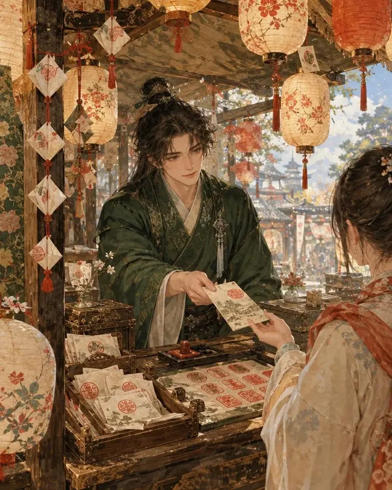 《纸市集·记忆铺》封面图,奇幻、悬疑题材,作者折纸