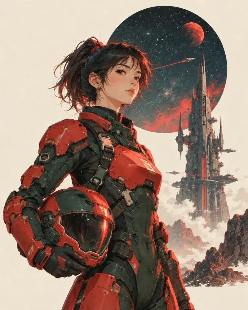 《赤心甲蓝》封面图,科幻、热血题材,作者铁皮狗
